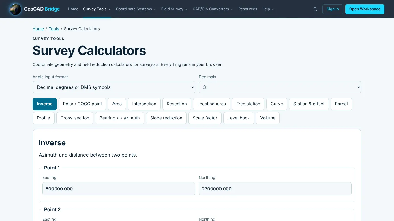 Survey Calculators