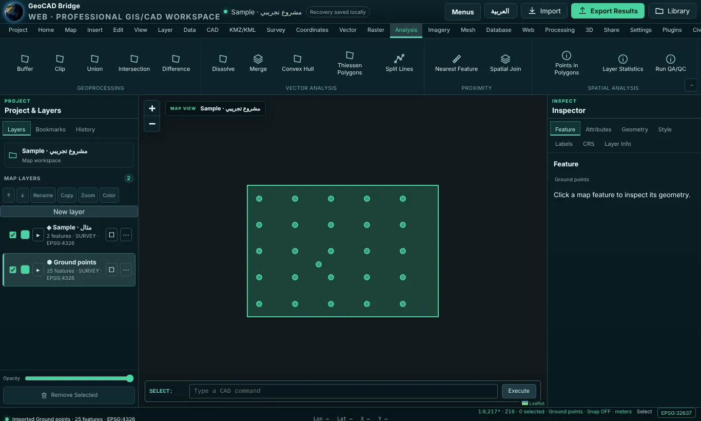 Analysis tab